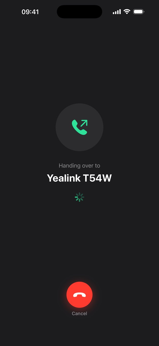 Handing the call over to a Yealink T54W